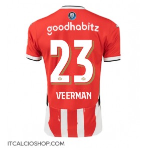 PSV Eindhoven Joey Veerman #23 Prima Maglia 2024-25 Manica Corta